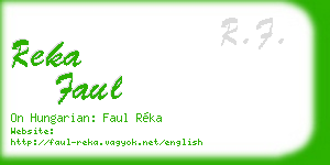 reka faul business card